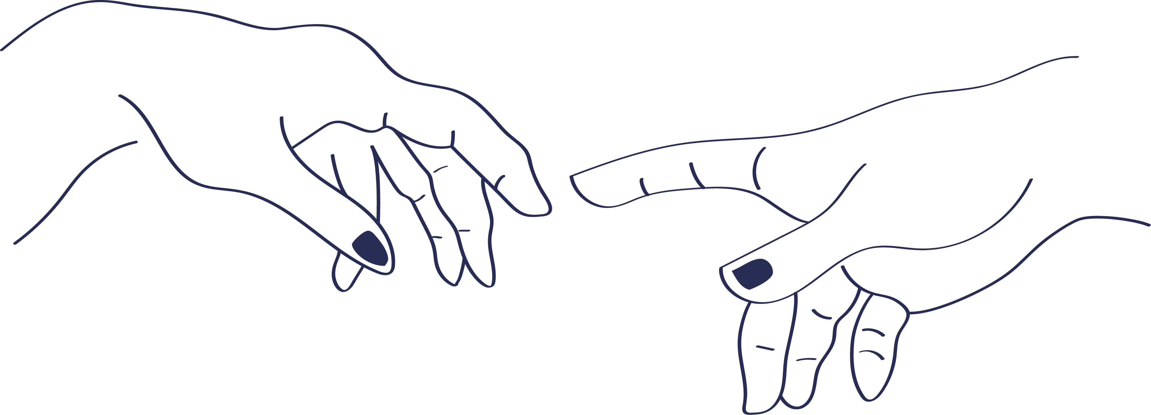Illustration de deux mains qui se rejoignent représentant les relations presse